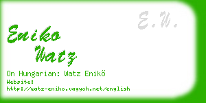 eniko watz business card