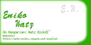 eniko watz business card